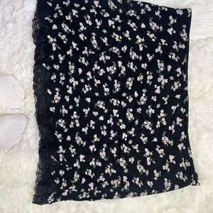 BP Black Floral Pencil Skirt